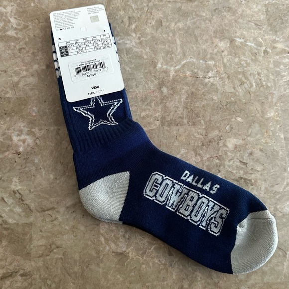 NFL Unisex Dallas Cowboys Starter Navy Socks Size L - Picture 2 of 3